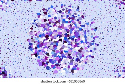 Dark Pink, Blue vector abstract textured polygonal background. Blurry rectangular design. The pattern with repeating rectangles can be used for background.
