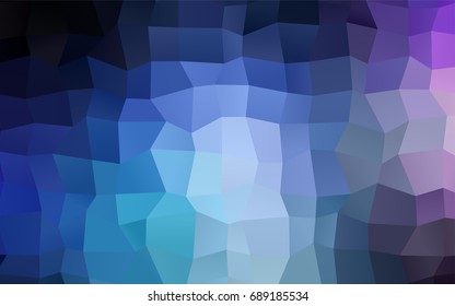 Dark Pink, Blue vector abstract textured polygonal background. Blurry rectangular design. The pattern with repeating rectangles can be used for background.