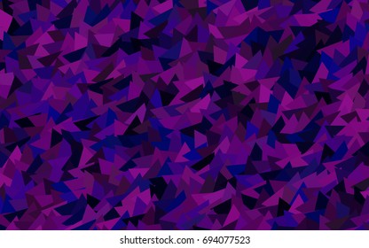 Dark Pink, Blue vector abstract colorful background, which consist of triangles. Pattern with colored triangles on white background.