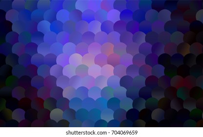 Dark Pink, Blue vector abstract pattern with circles. Geometry template for your business design. Background with colored spheres.