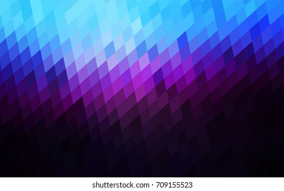 Dark Pink, Blue vector abstract textured polygonal background. Blurry rectangular design. The pattern with repeating rectangles can be used for background.