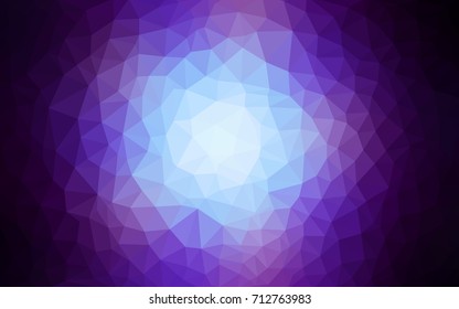 Dark Pink, Blue vector abstract textured polygonal background. Blurry triangle design. Pattern can be used for background.