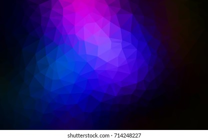 Dark Pink, Blue vector abstract textured polygonal background. Blurry triangle design. Pattern can be used for background.