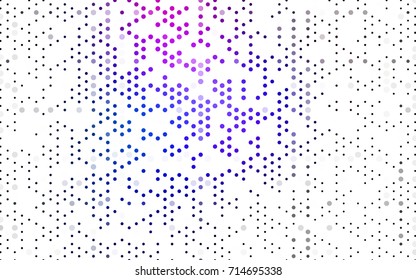 Dark Pink, Blue vector abstract pattern with circles. Geometry template for your business design. Background with colored spheres.