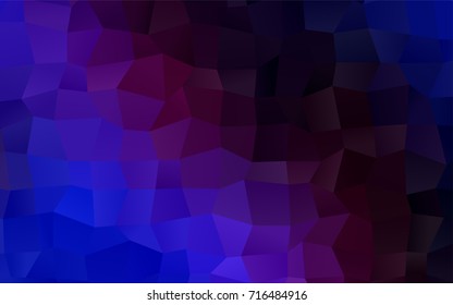 Dark Pink, Blue vector abstract textured polygonal background. Blurry rectangular design. The pattern with repeating rectangles can be used for background.