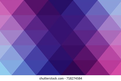 Dark Pink, Blue vector abstract textured polygonal background. Blurry triangle design. Pattern can be used for background.