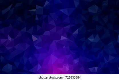 Dark Pink, Blue vector abstract textured polygonal background. Blurry triangle design. Pattern can be used for background.