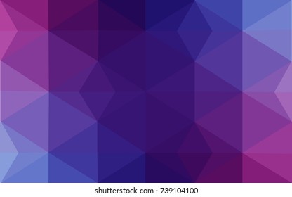 Dark Pink, Blue vector abstract textured polygonal background. Blurry triangle design. Pattern can be used for background.