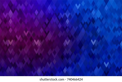 Dark Pink, Blue vector abstract textured polygonal background. Blurry rectangular design. The pattern with repeating rectangles can be used for background.
