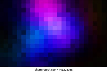 Dark Pink, Blue vector abstract textured polygonal background. Blurry rectangular design. The pattern with repeating rectangles can be used for background.