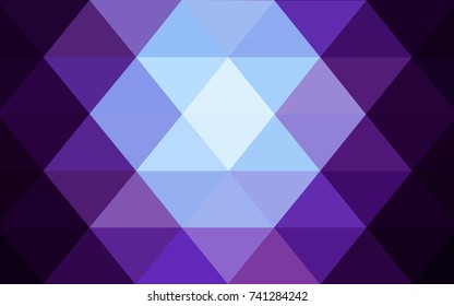 Dark Pink, Blue vector abstract textured polygonal background. Blurry triangle design. Pattern can be used for background.