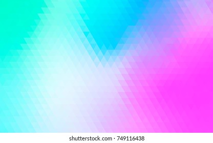 Dark Pink, Blue vector abstract mosaic template. Colorful illustration in abstract style with gradient. The textured pattern can be used for background.
