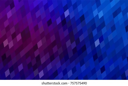 Dark Pink, Blue vector abstract textured polygonal background. Blurry rectangular design. The pattern with repeating rectangles can be used for background.