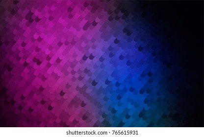 Dark Pink, Blue vector abstract curved pattern. Colorful abstract illustration with gradient crooked lines. The pattern of curved lines for your business design.
