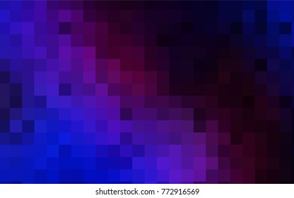 Dark Pink, Blue vector abstract textured polygonal background. Blurry rectangular design. The pattern with repeating rectangles can be used for background.