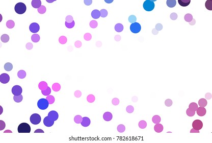 Dark Pink, Blue vector abstract pattern with circles. Geometry template for your business design. Background with colored spheres.