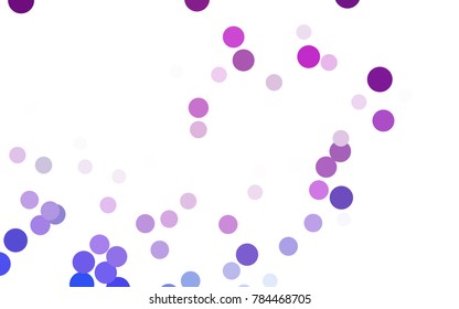 Dark Pink, Blue vector abstract pattern with circles. Geometry template for your business design. Background with colored spheres.