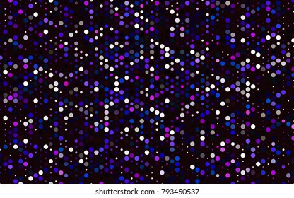 Dark Pink, Blue vector abstract pattern with circles. Geometry template for your business design. Background with colored spheres.
