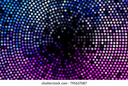 Dark Pink, Blue vector abstract pattern with circles. Geometry template for your business design. Background with colored spheres.