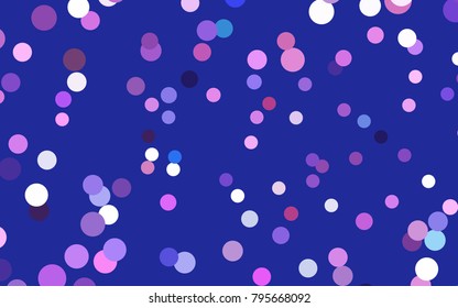 Dark Pink, Blue vector abstract pattern with circles. Geometry template for your business design. Background with colored spheres.