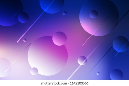 Dark Pink, Blue vector backdrop with dots. Blurred decorative design in abstract style with bubbles. Pattern can be used for futuristic ad, booklets.