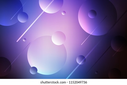 Dark Pink, Blue vector backdrop with dots. Blurred bubbles on abstract background with colorful gradient. New design for ad, poster, banner of your website.