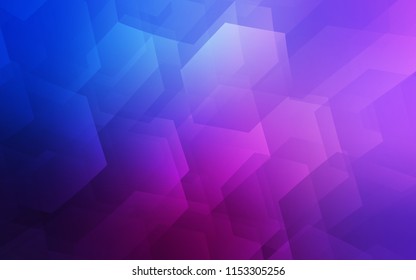 Dark Pink, Blue vector backdrop with hexagons. Colorful hexagons on white backdrop. New template for your brand book.