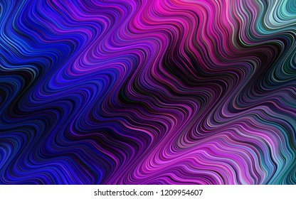 Dark Pink, Blue vector backdrop with bent lines. Colorful illustration in abstract marble style with gradient. The best blurred design for your business.