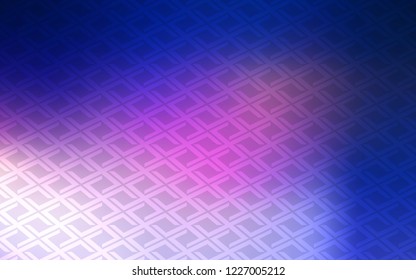 Dark Pink, Blue vector backdrop with rectangles, squares. Decorative design in abstract style with rectangles. Smart design for your business advert.
