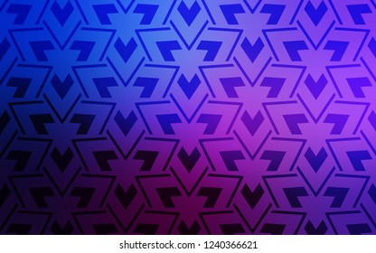 Dark Pink, Blue vector backdrop with lines, triangles. Illustration with set of colorful triangles, lines. Best design for poster, banner.