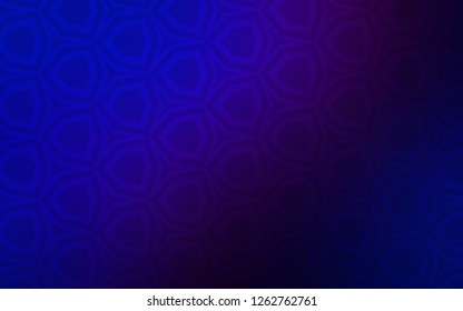 Dark Pink, Blue vector backdrop with hexagons. Glitter abstract illustration in hexagonal style. Design for your business advert.
