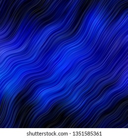 Dark Pink, Blue vector backdrop with circular arc. Abstract illustration with bandy gradient lines. Pattern for ads, commercials.