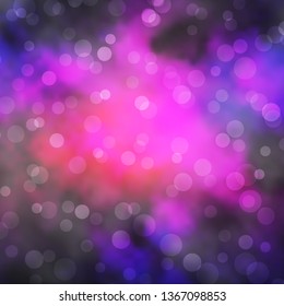 Dark Pink, Blue vector backdrop with circles. Colorful illustration with gradient dots in nature style. Pattern for websites, landing pages.