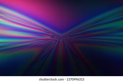 Dark Pink, Blue vector backdrop with curved lines. Creative illustration in halftone style with gradient. Brand new design for your ads, poster, banner.
