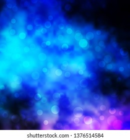 Dark Pink, Blue vector backdrop with circles. Modern abstract illustration with colorful circle shapes. Pattern for wallpapers, curtains.