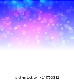 Dark Pink, Blue vector backdrop with circles. Glitter abstract illustration with colorful drops. Pattern for business ads.