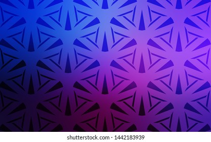 Dark Pink, Blue vector backdrop with lines, triangles. Abstract gradient illustration with triangles. Template for wallpapers.