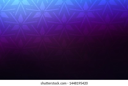 Dark Pink, Blue vector backdrop with lines, triangles. Glitter abstract illustration with triangular shapes. Pattern for websites.