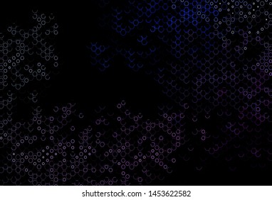 Dark Pink, Blue vector backdrop with dots. Blurred bubbles on abstract background with colorful gradient. Completely new template for your brand book.