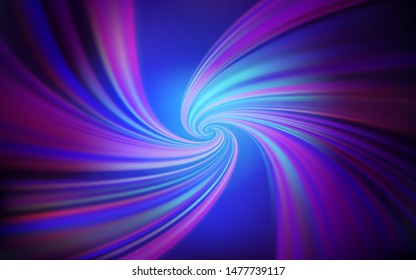 Dark Pink, Blue vector backdrop with wry lines. Modern gradient abstract illustration with bandy lines. The best colorful design for your business.
