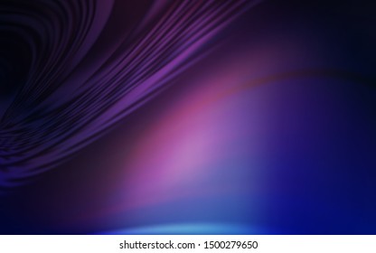 Dark Pink, Blue vector backdrop with wry lines. Modern gradient abstract illustration with bandy lines. Template for cell phone screens.