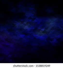 Dark Pink, Blue vector backdrop with lines, triangles. Triangles on abstract background with colorful gradient. Template for wallpapers.