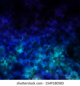 Dark Pink, Blue vector backdrop with lines, triangles. Glitter abstract illustration with triangular shapes. Pattern for commercials.