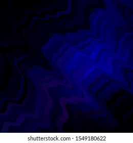 Dark Pink, Blue vector backdrop with bent lines. Illustration in abstract style with gradient curved.  Best design for your ad, poster, banner.