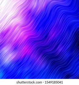 Dark Pink, Blue vector backdrop with circular arc. Colorful geometric sample with gradient curves.  Best design for your ad, poster, banner.