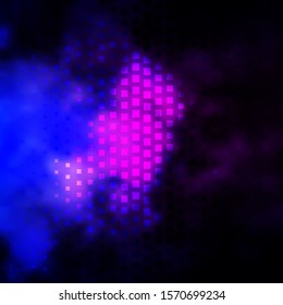 Dark Pink, Blue vector backdrop with rectangles. Illustration with a set of gradient rectangles. Pattern for websites, landing pages.
