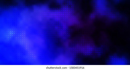 Dark Pink, Blue vector backdrop with dots. Abstract colorful disks on simple gradient background. Pattern for wallpapers, curtains.