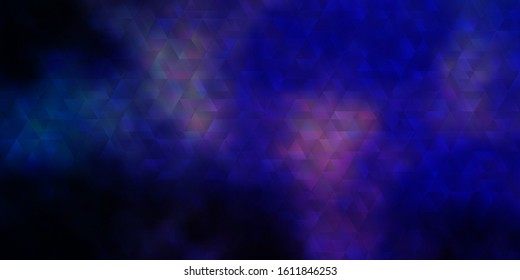 Dark Pink, Blue vector backdrop with lines, triangles. Colorful illustration with triangles in simple style. Best design for posters, banners.