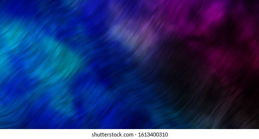 Dark Pink, Blue vector backdrop with curves. Colorful illustration, which consists of curves. Pattern for business booklets, leaflets