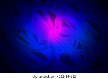 Dark Pink, Blue vector backdrop with wry lines. Colorful illustration in abstract style with gradient. Abstract design for your web site.